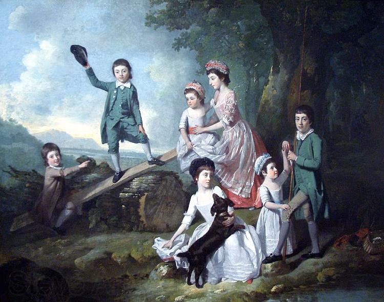 Johann Zoffany The Lavie Children Norge oil painting art